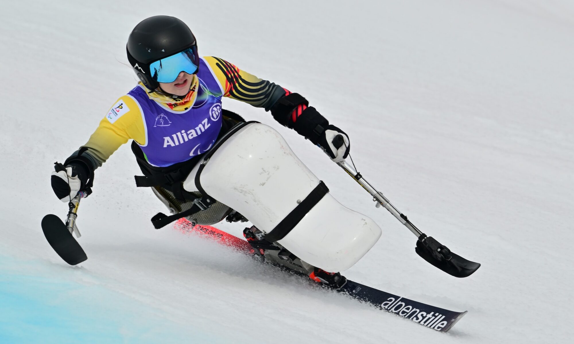 Marte Goossen op de piste